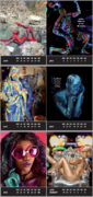 Bodypainting-Fotoshooting-Kalender-2019-Tischkalender-Farbe-Bunt-52 Wochen-Sprüche-Marlies-Brinker-Bodypainting Messen, Köln, Düsseldorf, Dortmund, Essen, NRW, international, Marlies Brinker, Fotoshooting